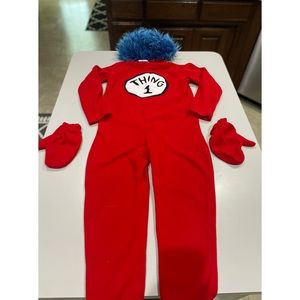 Pottery Barn Kids Dr. Seuss “THING 1” Halloween Costume. Size 4-6.